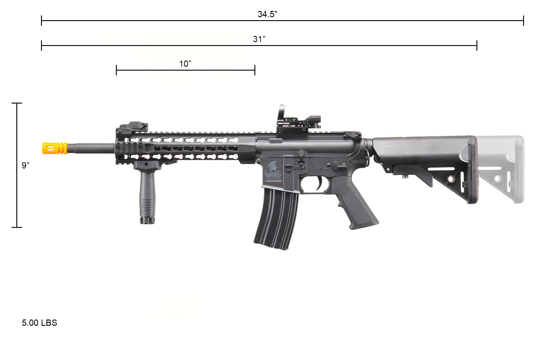 Amazon.com : Lancer Tactical Gen 2 M4 Carbine 10'' Keymod